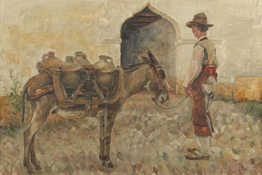 Donkey Carrying Water Jugs art print by Maynard Dixon for $57.95 CAD
