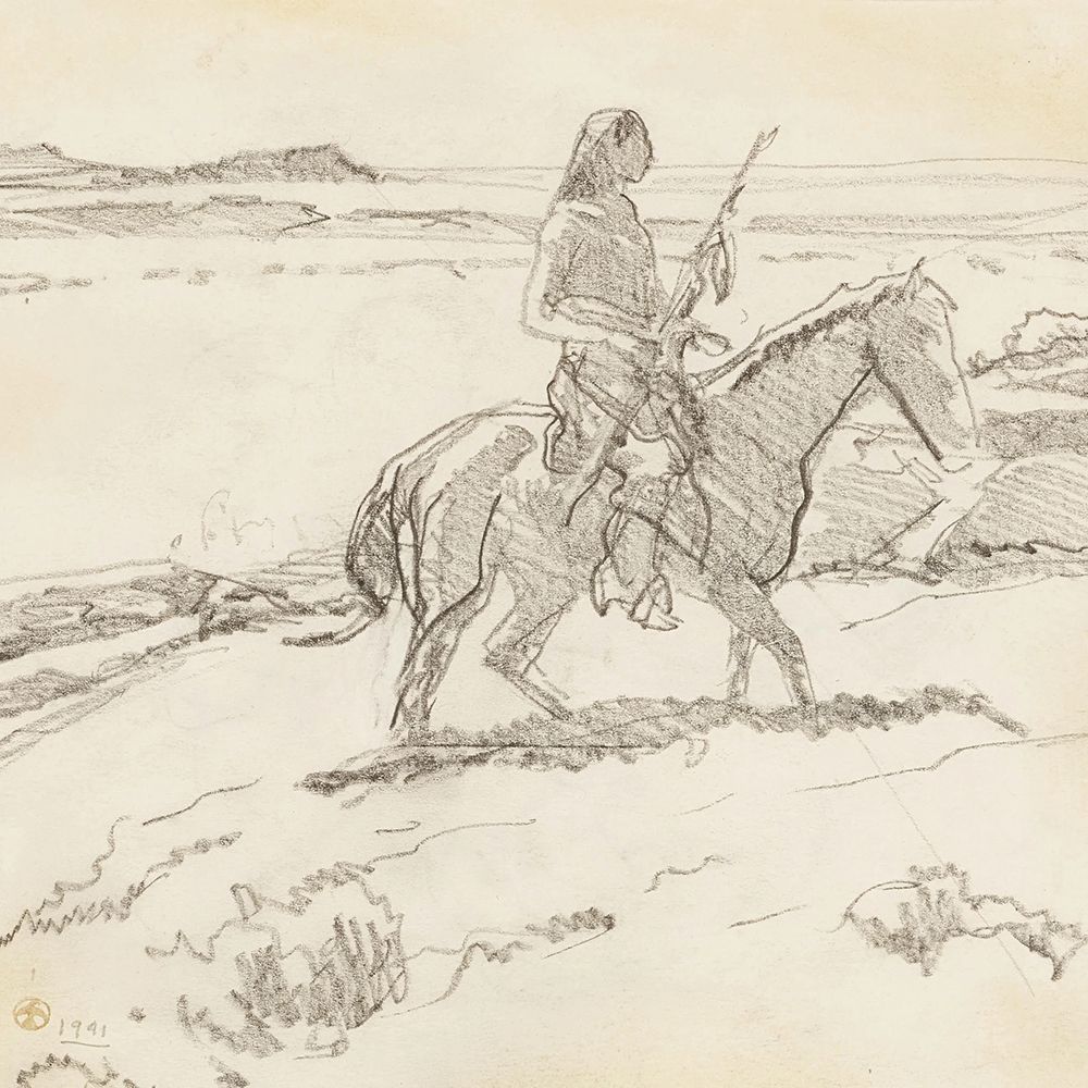 Drawing for The Oregon Trail 1941 art print by Maynard Dixon for $57.95 CAD