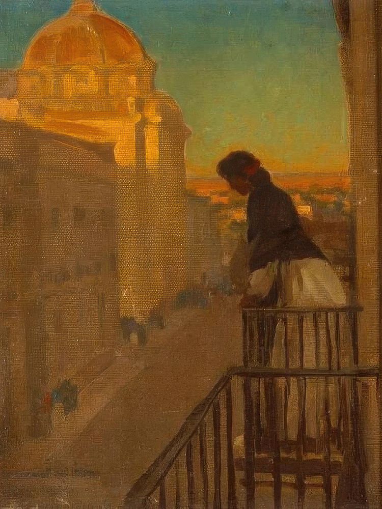 From a Balcony in Guadalajara 1905 art print by Maynard Dixon for $57.95 CAD