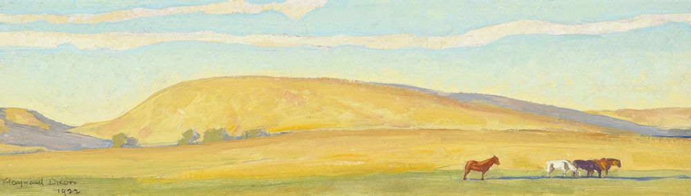 Golden Range, Study for a Mural 1922 art print by Maynard Dixon for $57.95 CAD