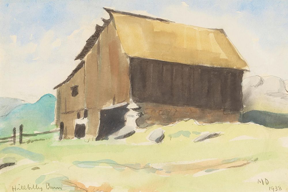 Hillbilly Barn 1938 art print by Maynard Dixon for $57.95 CAD