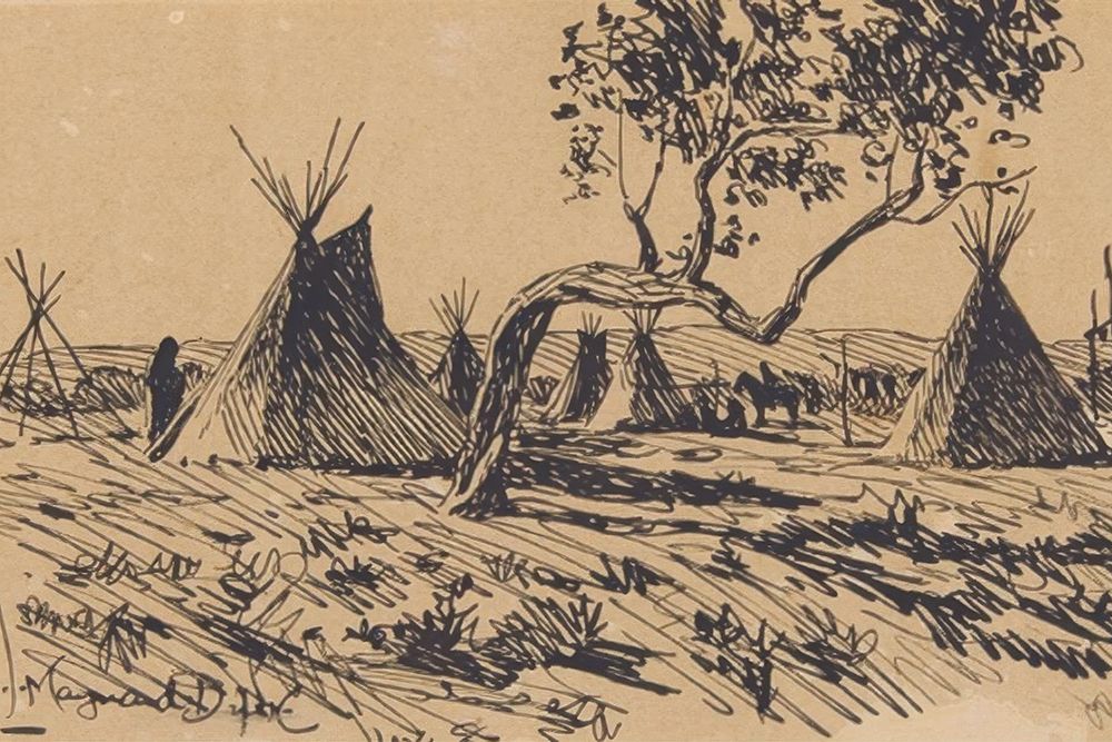 Indian Encampment art print by Maynard Dixon for $57.95 CAD