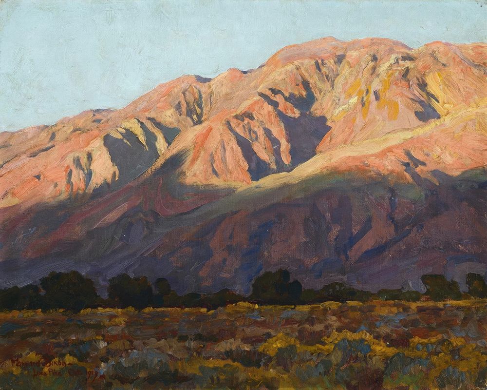 Inyo Range at Sunset, Lone Pine 1919 art print by Maynard Dixon for $57.95 CAD