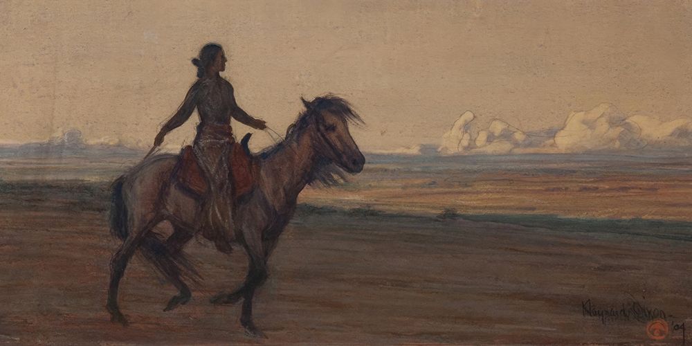 Navajo Rider 1904 art print by Maynard Dixon for $57.95 CAD