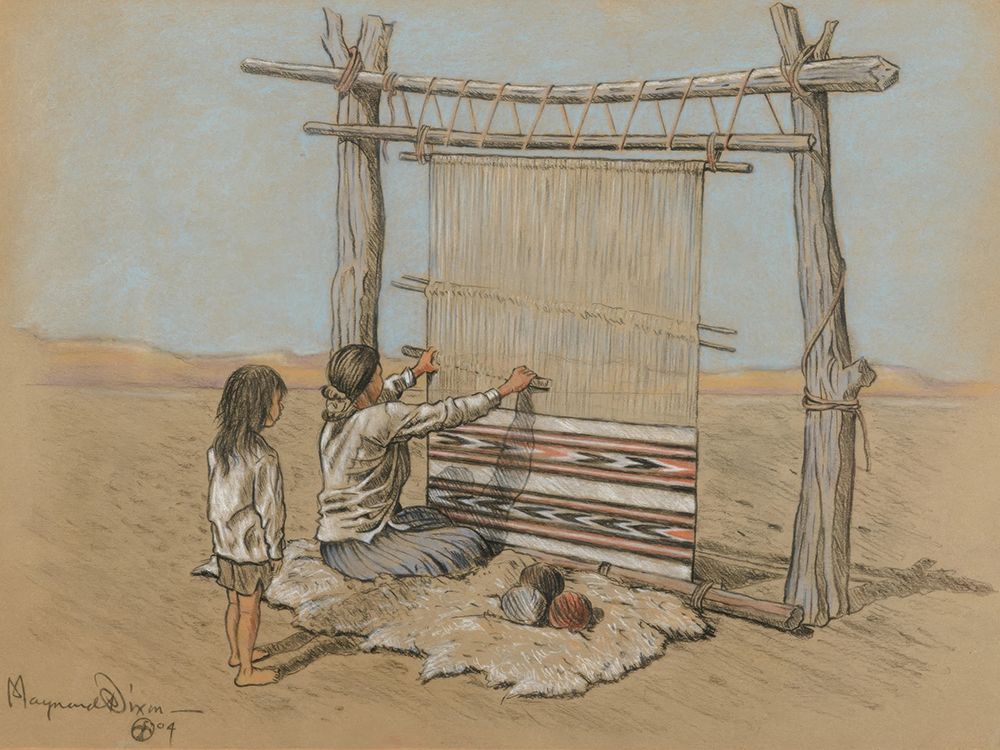 Navajo Woman Weaver 1904 art print by Maynard Dixon for $57.95 CAD