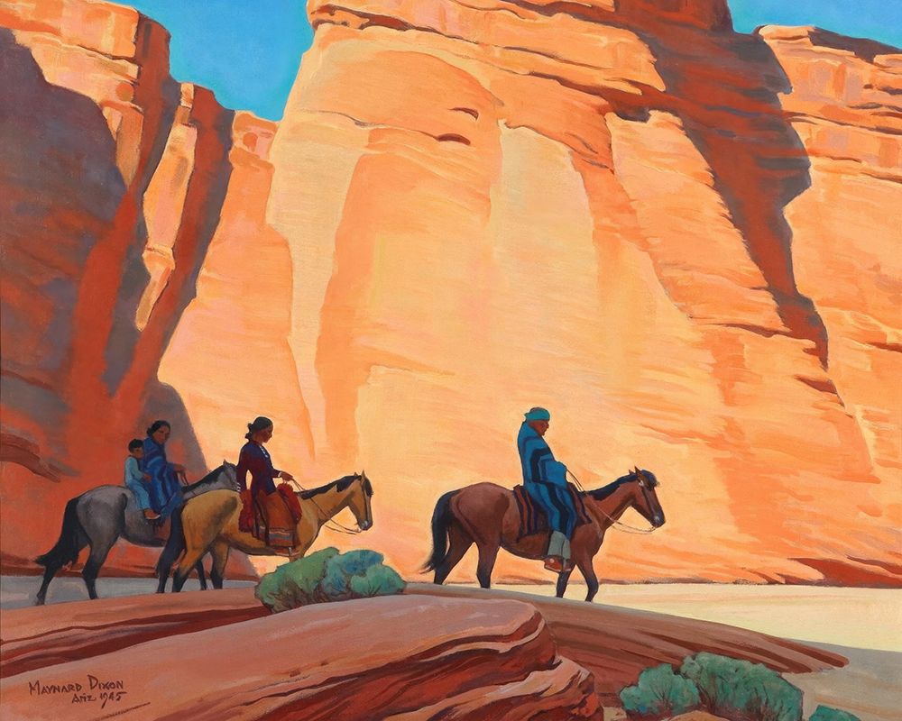 Navajos in a Canyon art print by Maynard Dixon for $57.95 CAD