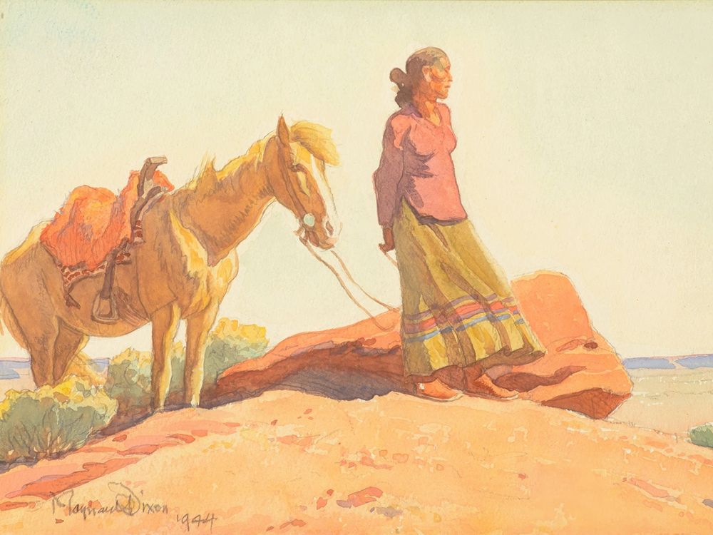 Navajos, Canyon de Chelly 1944 art print by Maynard Dixon for $57.95 CAD