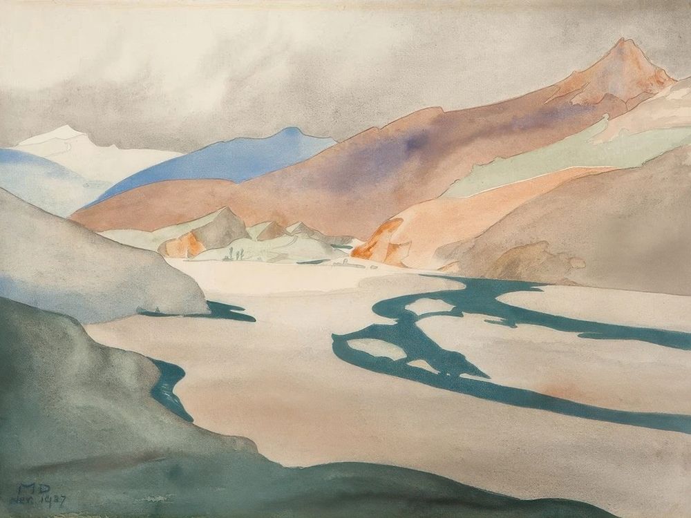Nevada Mountain Landscape 1937 art print by Maynard Dixon for $57.95 CAD
