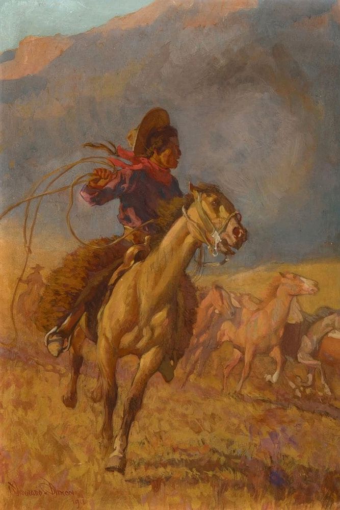 Nez Perce Cowpuncher 1911 art print by Maynard Dixon for $57.95 CAD