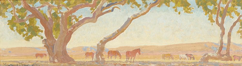 Over the Mantle Mural Sketch 1922 art print by Maynard Dixon for $57.95 CAD