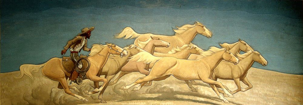 Palomino Ponies 1942 art print by Maynard Dixon for $57.95 CAD