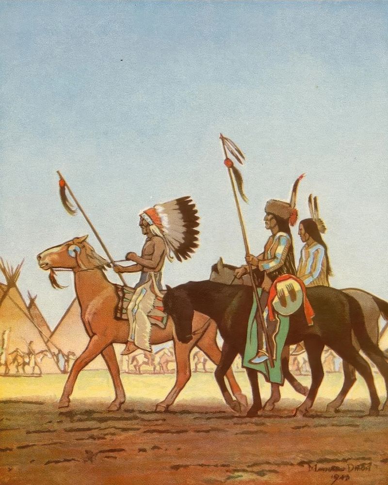 Parade of Warriors I art print by Maynard Dixon for $57.95 CAD