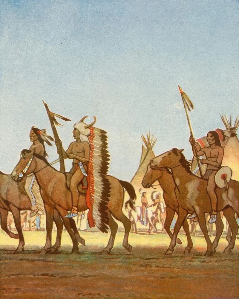 Parade of Warriors II art print by Maynard Dixon for $57.95 CAD