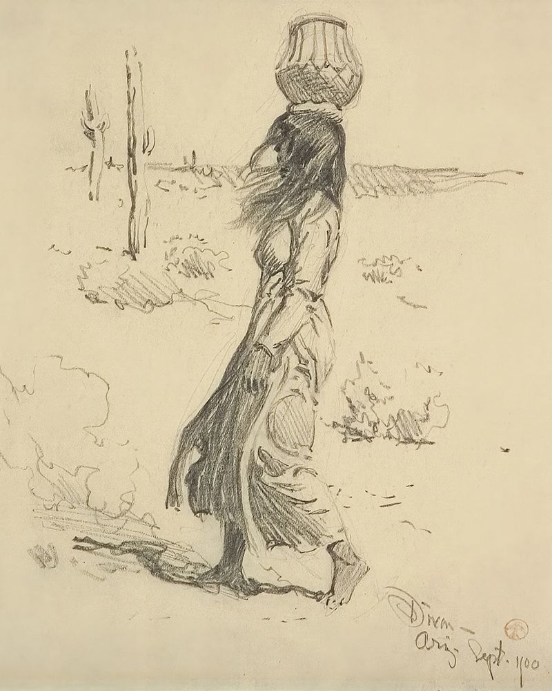 Pima Girl 1900 art print by Maynard Dixon for $57.95 CAD
