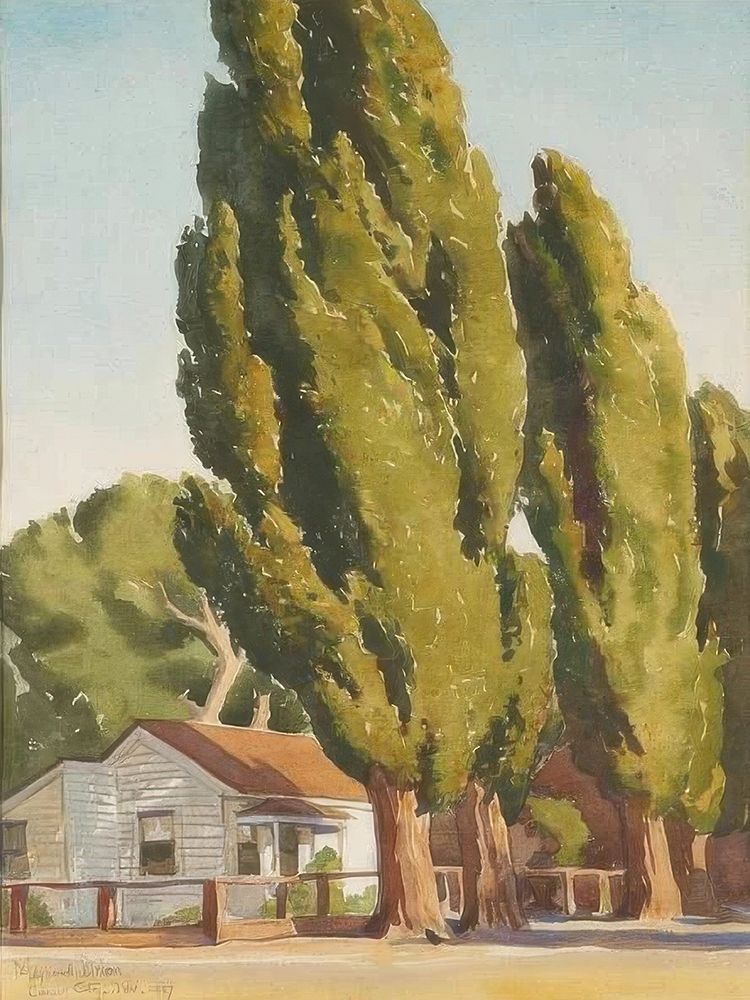 Poplars of Carson 1937 art print by Maynard Dixon for $57.95 CAD