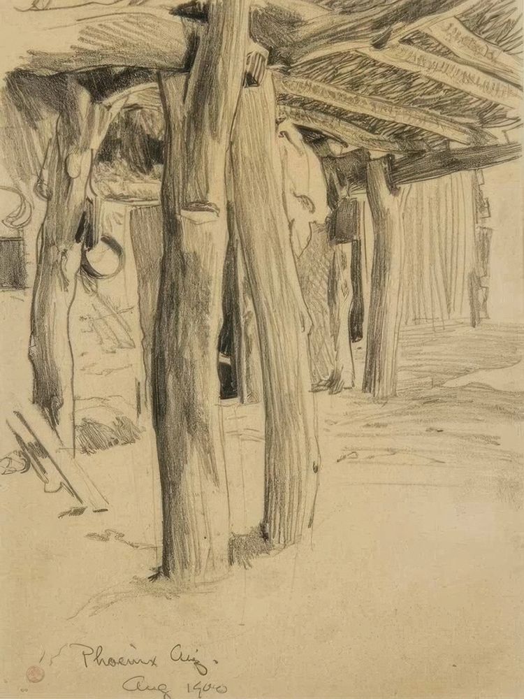 Ramada Phoenix, Arizona 1900 art print by Maynard Dixon for $57.95 CAD