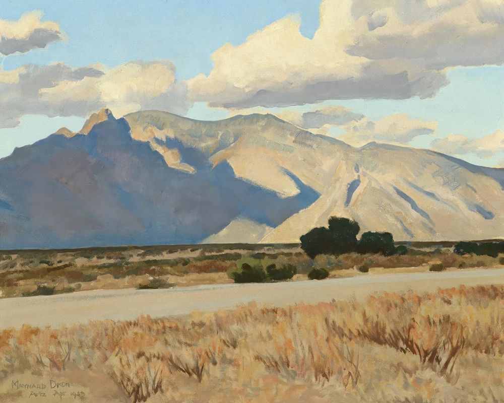 Ridge and Rillito, Arizona 1943 art print by Maynard Dixon for $57.95 CAD