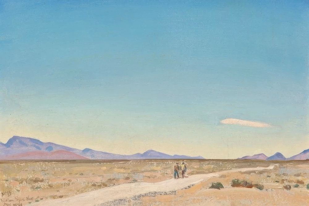 Road to Nowhere, Indian Springs, Nevada 1934 art print by Maynard Dixon for $57.95 CAD