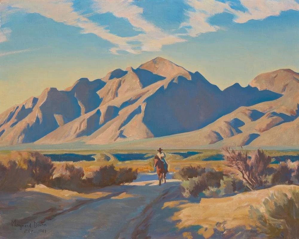 Road to the Mountains, Santa Catalina Range 1943 art print by Maynard Dixon for $57.95 CAD