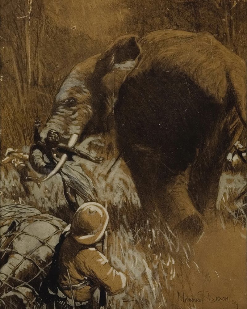 Rogue Elephant 1909 art print by Maynard Dixon for $57.95 CAD