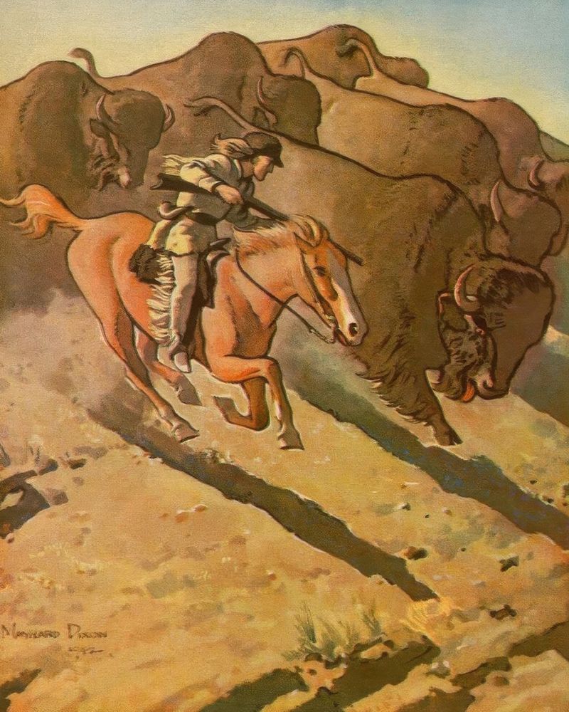 Running Buffalo art print by Maynard Dixon for $57.95 CAD