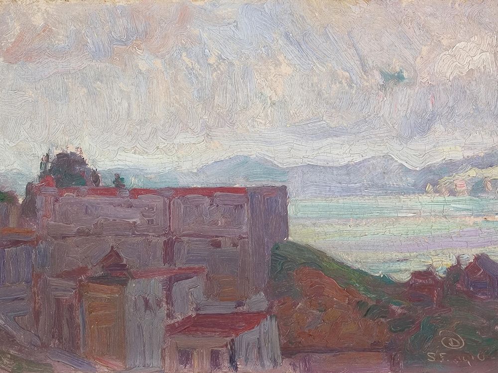 San Francisco Bay from Russian Hill 1916 art print by Maynard Dixon for $57.95 CAD