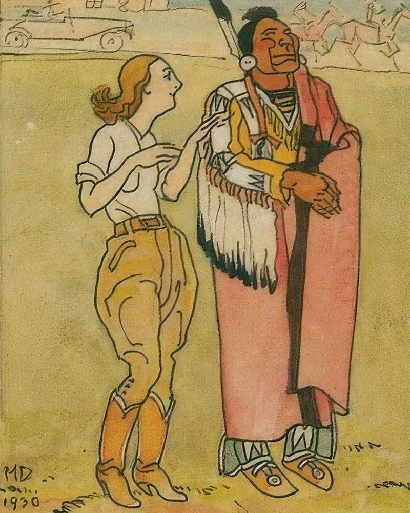 Sentimental Interview art print by Maynard Dixon for $57.95 CAD