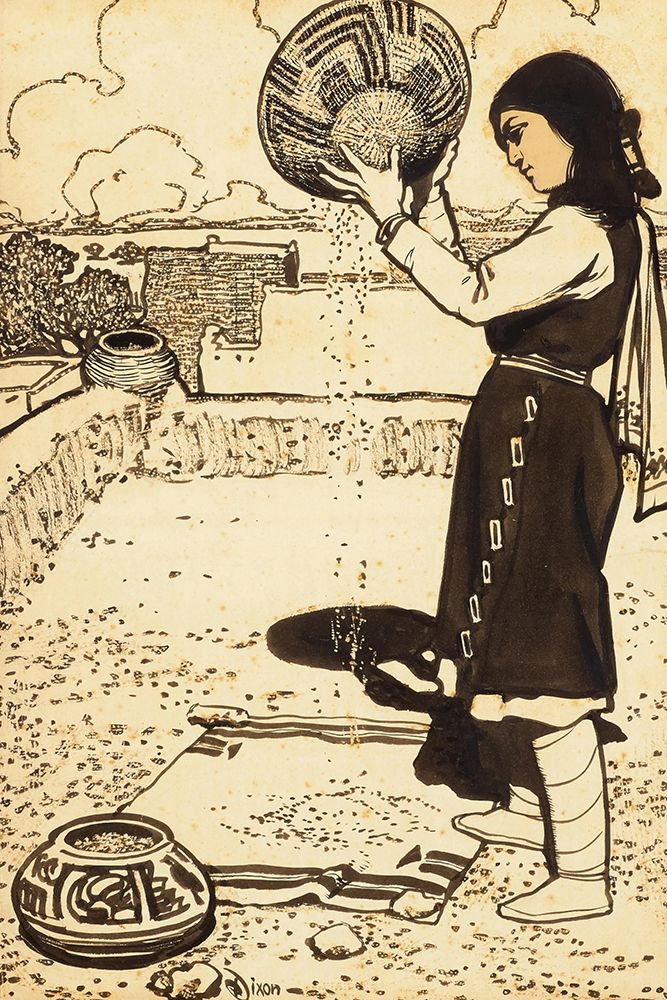 Sorting Maize art print by Maynard Dixon for $57.95 CAD