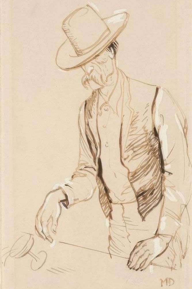 Spilled Drink, Dont Give Me No Champagne, I Want Likker art print by Maynard Dixon for $57.95 CAD