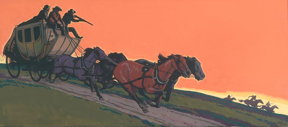 Stagecoach 1940 art print by Maynard Dixon for $57.95 CAD