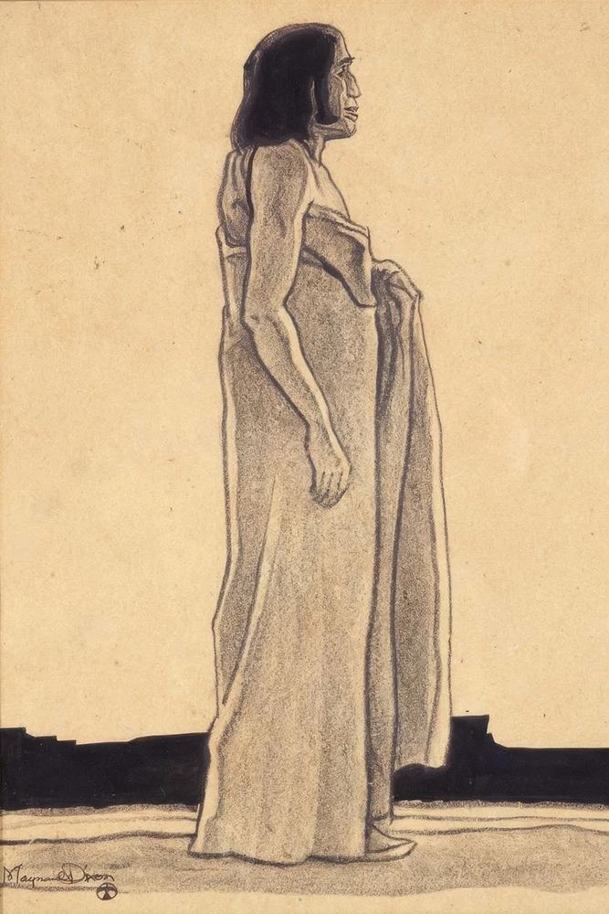 Standing Indian art print by Maynard Dixon for $57.95 CAD