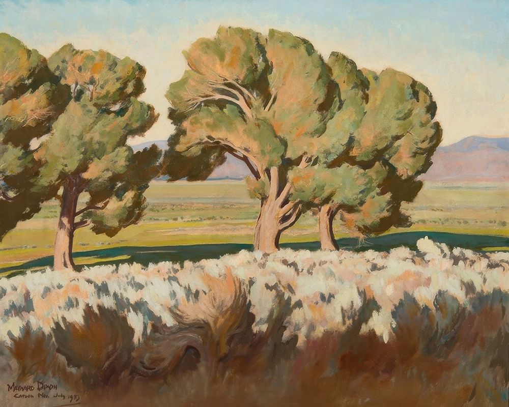 Summer Cottonwoods, July 1933 art print by Maynard Dixon for $57.95 CAD
