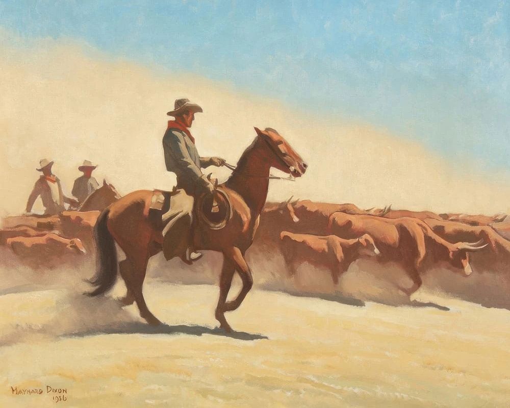 Trail Herd 1936 art print by Maynard Dixon for $57.95 CAD