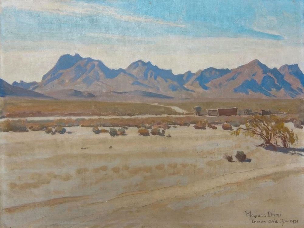 Tucson Mountains 1941 art print by Maynard Dixon for $57.95 CAD