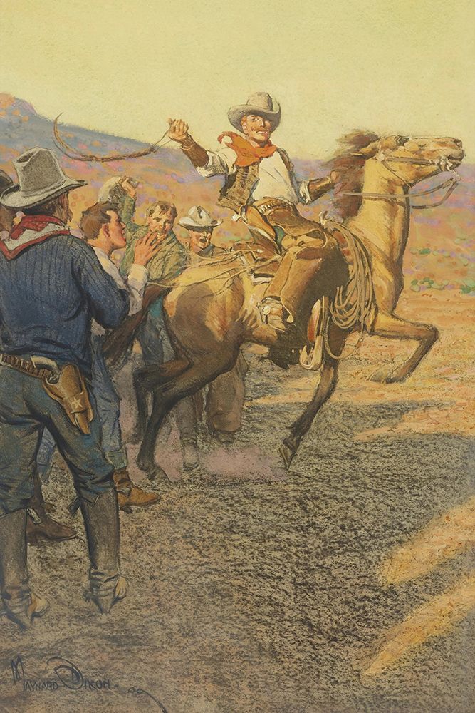 Youll Have to Grow Wings to Catch Me and Red Eagle 1909 art print by Maynard Dixon for $57.95 CAD