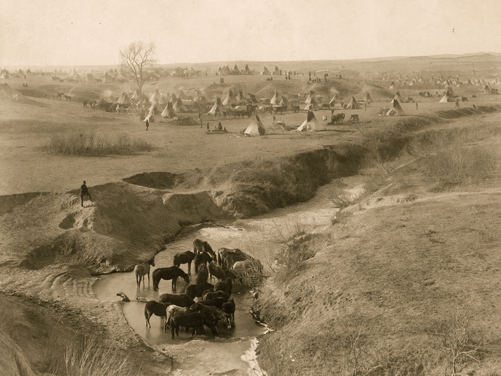 Lakota Indian Encampment art print by John C.H. Grabill for $57.95 CAD