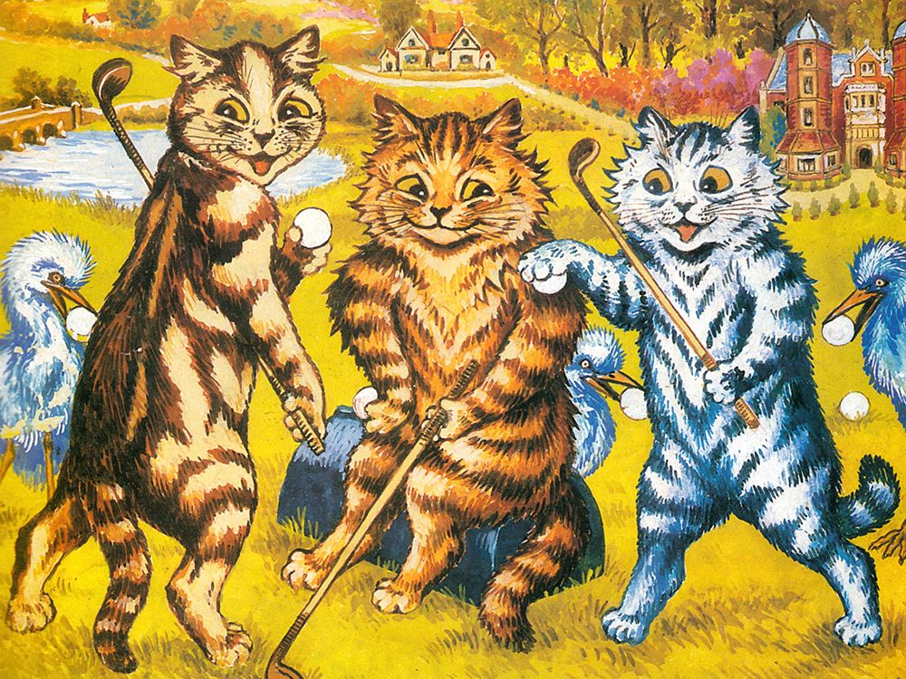 A Game of Golf art print by Louis Wain for $57.95 CAD