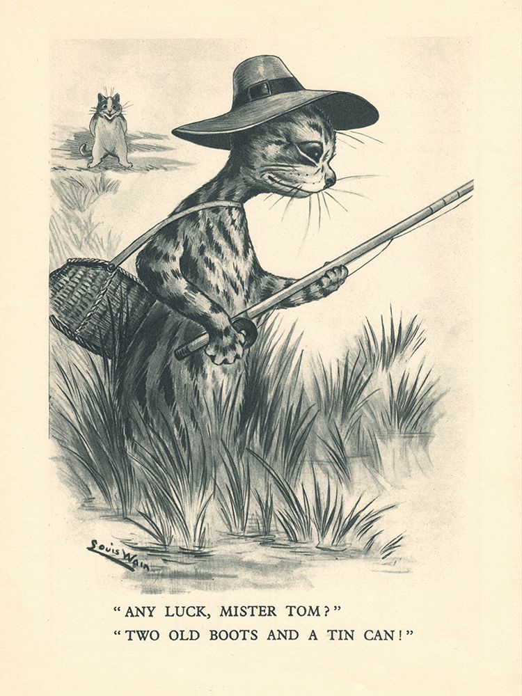 Any Luck, Mister Tom art print by Louis Wain for $57.95 CAD