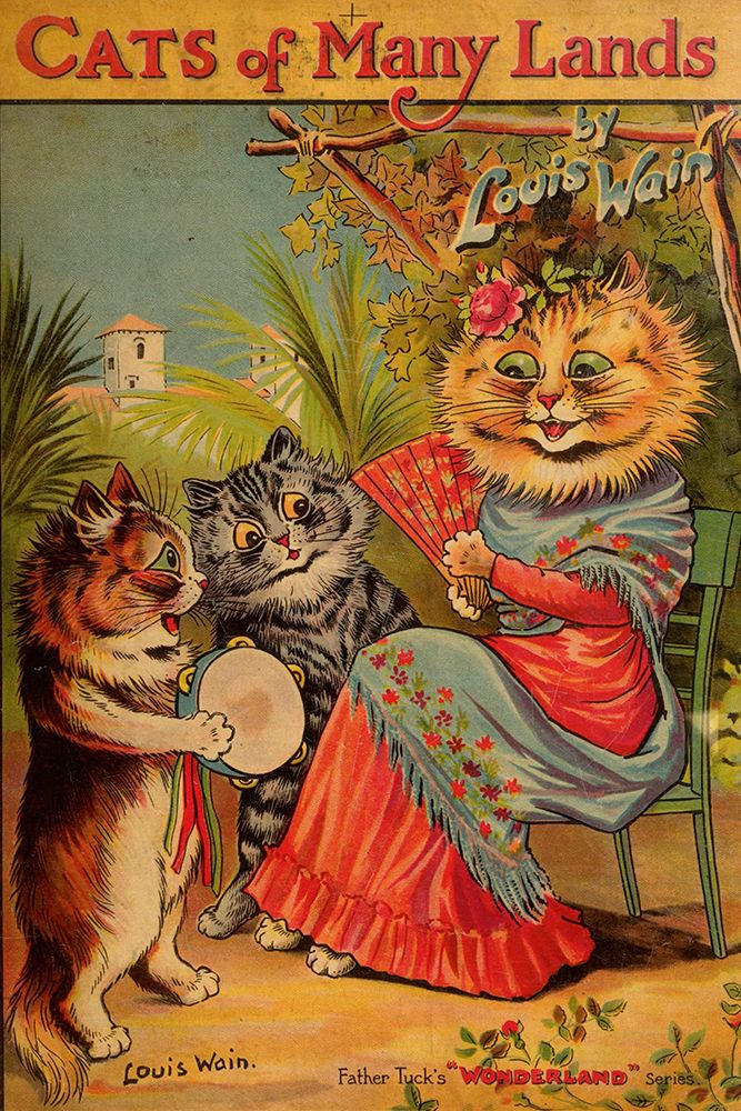 Cats of Many Lands 1914 - Front Cover art print by Louis Wain for $57.95 CAD