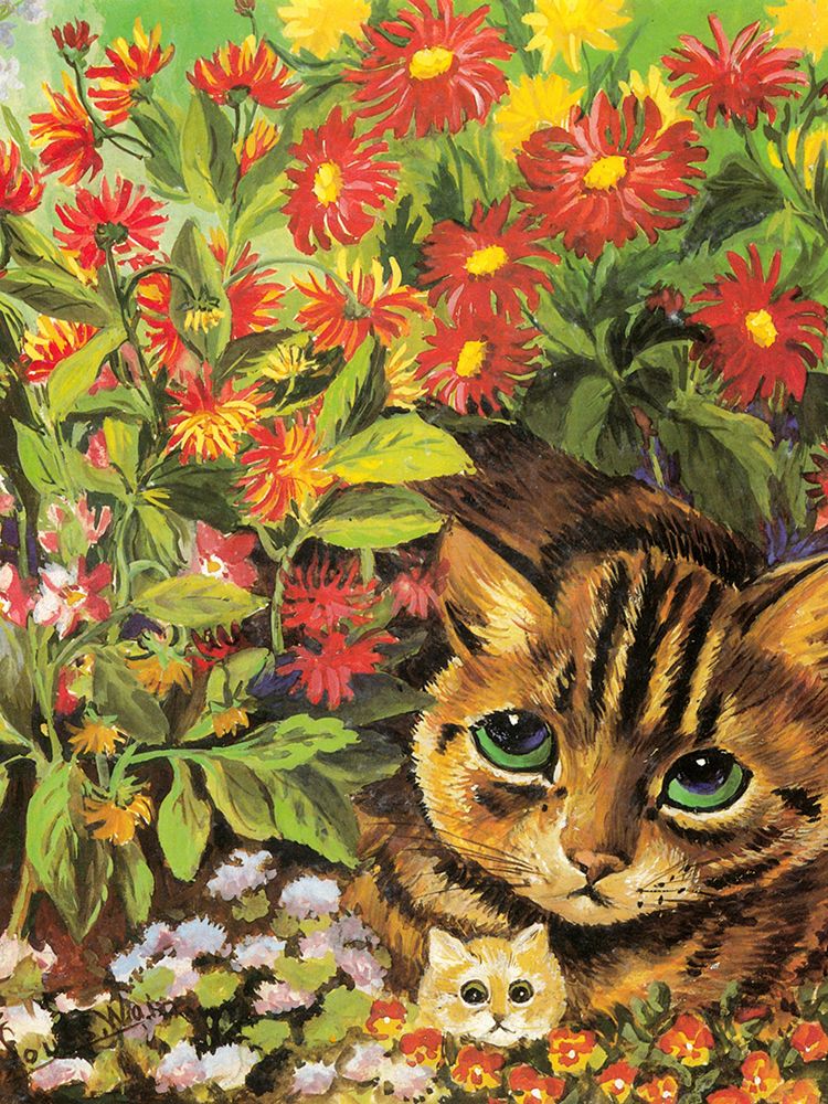 Flower Cats art print by Louis Wain for $57.95 CAD