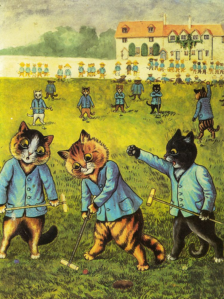 Golfing Cats art print by Louis Wain for $57.95 CAD