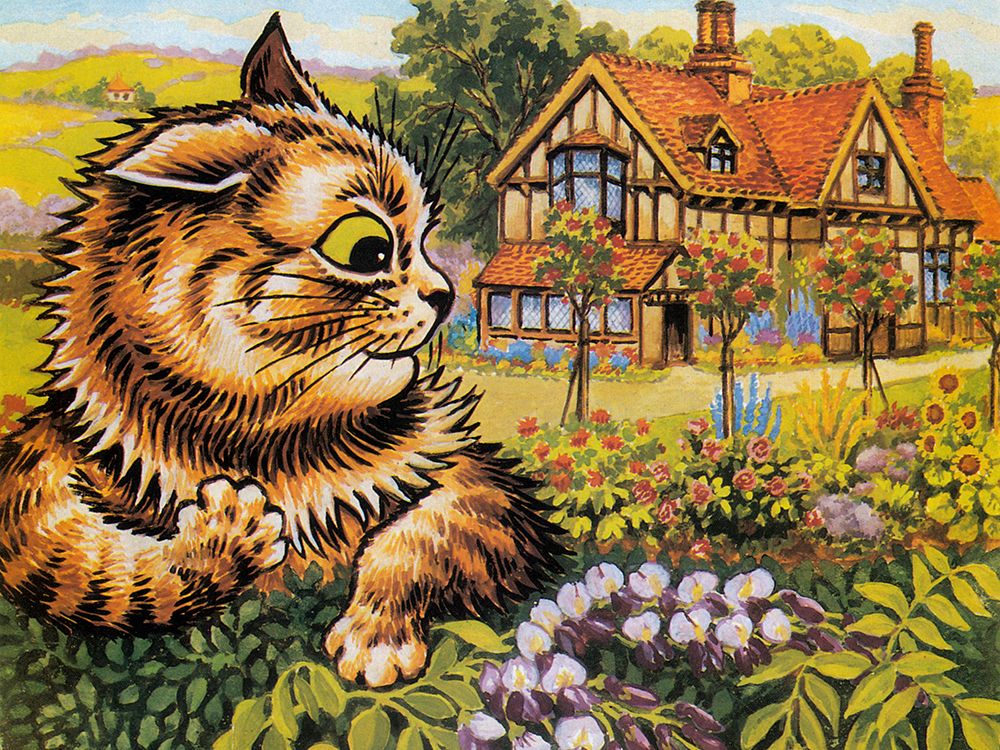 Left in Charge art print by Louis Wain for $57.95 CAD