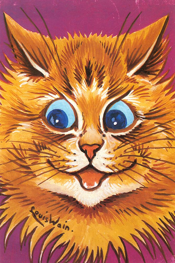 Mischievous Cat art print by Louis Wain for $57.95 CAD