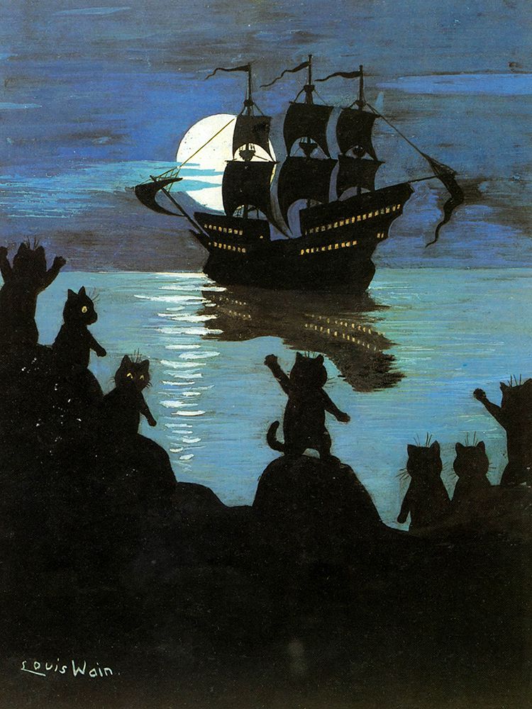 Pirate Pussies art print by Louis Wain for $57.95 CAD