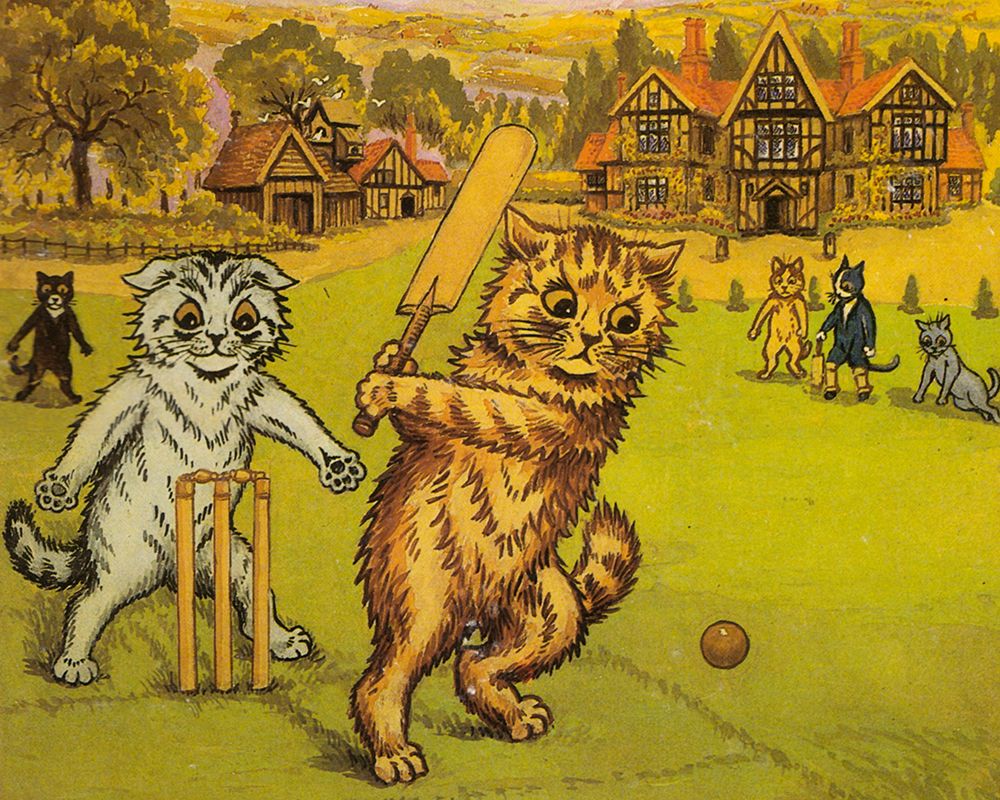 The Cricket Match art print by Louis Wain for $57.95 CAD