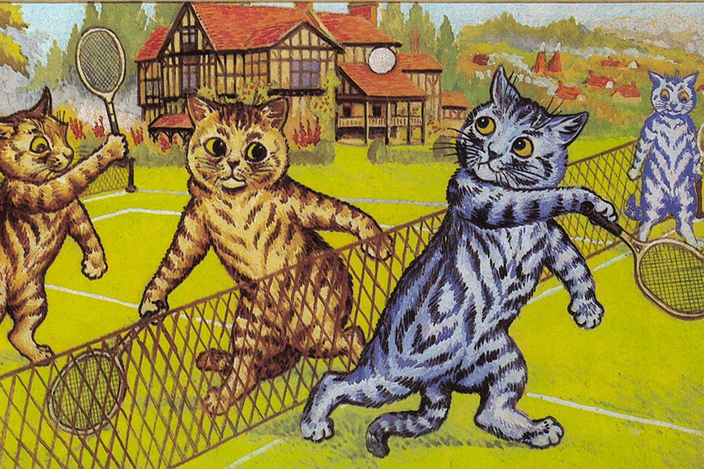 The Tennis Match art print by Louis Wain for $57.95 CAD