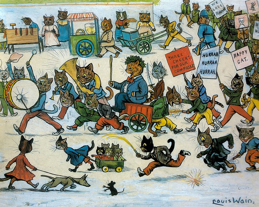 Three Cheers for our Composer art print by Louis Wain for $57.95 CAD