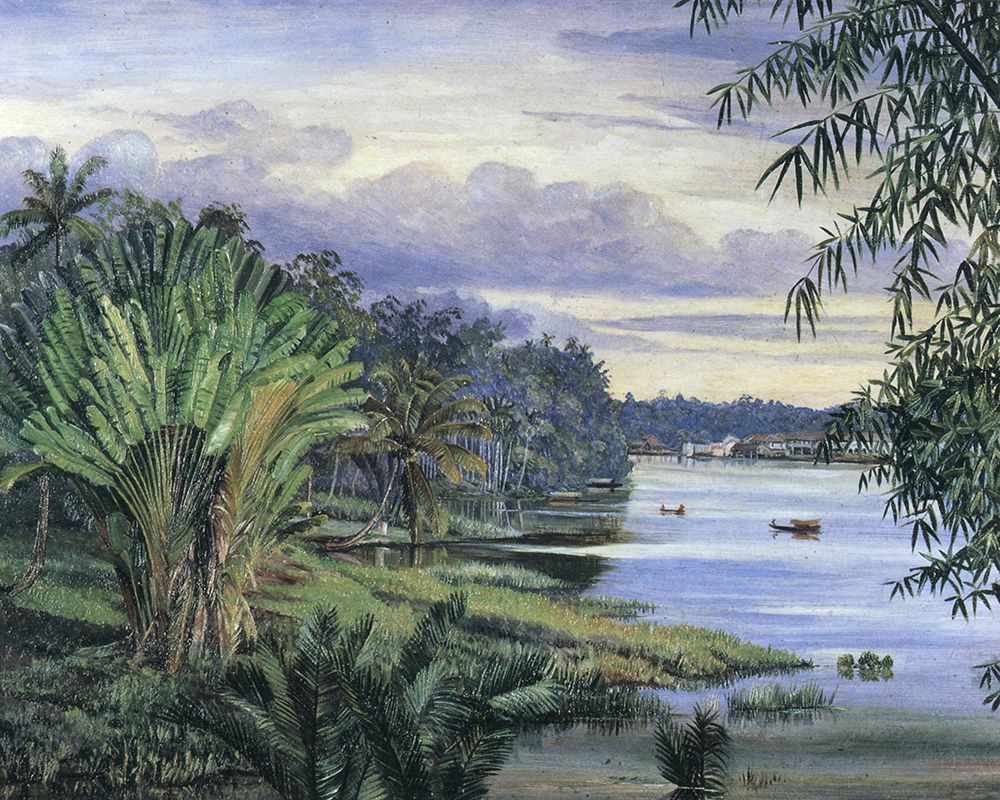 View of Kuching, Sarawak art print by Marianne North for $57.95 CAD
