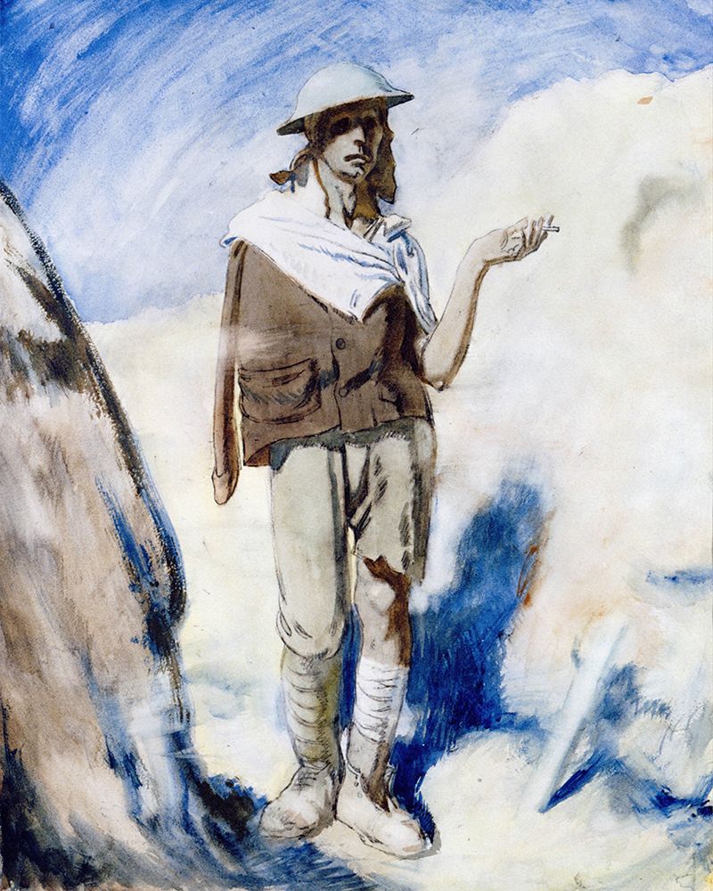 A Man with a Cigarette 1917 art print by William Orpen for $57.95 CAD