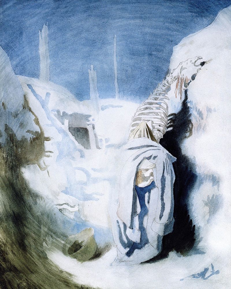 A Skeleton in a Trench 1917 art print by William Orpen for $57.95 CAD